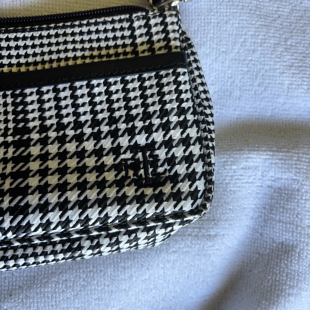 Ralph Lauren Black and White Houndstooth Shoulder Bag - Picture 8 of 10